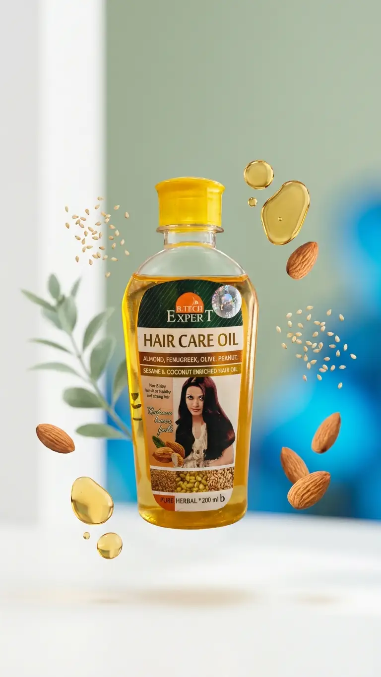 B.Tech Expert Hair Care Oil - Multi-Herbal Oil with Almond, Fenugreek, Olive & Coconut | Bazar Cai | বাজার চাই | Bazar Chai | Best Deal