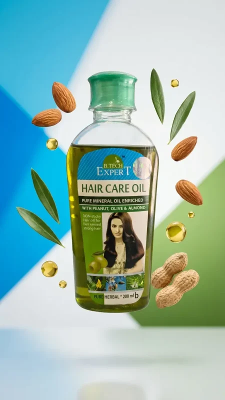 B.Tech Expert Hair Care Oil - Pure Mineral Oil Enriched with Peanut, Olive & Almond | Bazar Cai | বাজার চাই | Bazar Chai | Best Deal