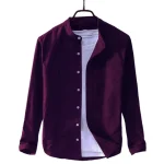 Men’s Premium Casual Full Sleeve Shirt – Stylish Mandarin Collar Shirt | Bazar Cai | বাজার চাই | Bazar Chai | Best Deal