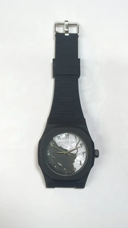 Arabian Watch with Rubber Belt - ব্ল্যাক অক্টাগোনাল স্পোর্টস ওয়্যাচ | Bazar Cai | বাজার চাই | Bazar Chai | Best Deal