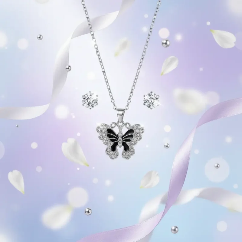 Butterfly Crystal Necklace Set | Bazar Cai | বাজার চাই | Bazar Chai | Best Deal