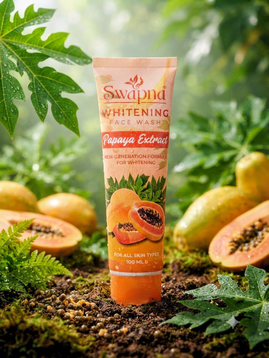 1783662585143~2 Swapna Whitening Face Wash with Papaya Extract (100 ml) - Image 1