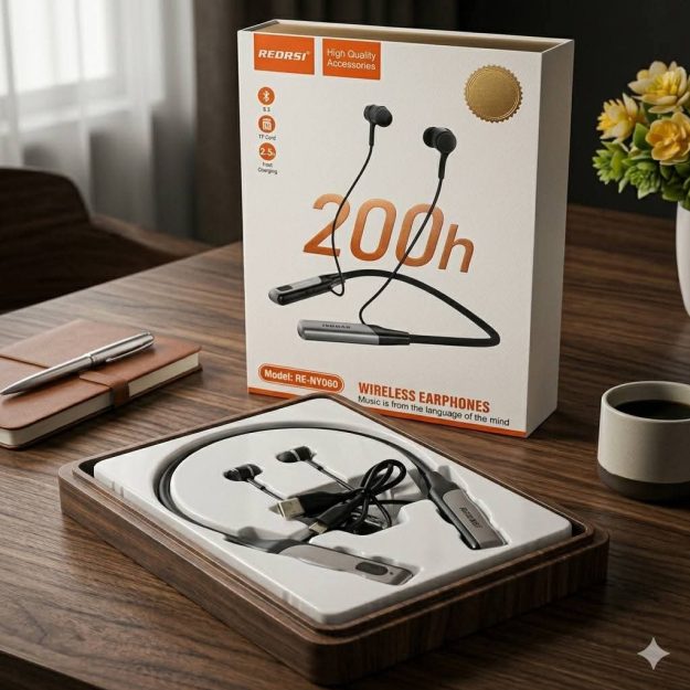 cropped-FB_IMG_1785352190650.jpg REDRSI RE-NY060 Sports Wireless Neckband Earphone - 200 Hours Playtime with TF Card Support - Image 1